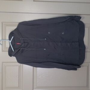 Union Bay snap up long sleeve grey utility barn jacket size small